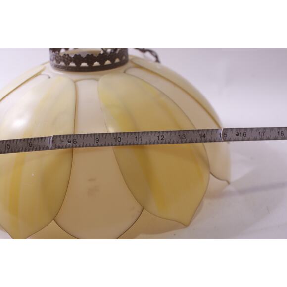 Yellow Tulip, Swag Lamp, Hanging, Plastic, Portable, Lighting, ~ 250809-WH F-3 - Picture 5 of 6